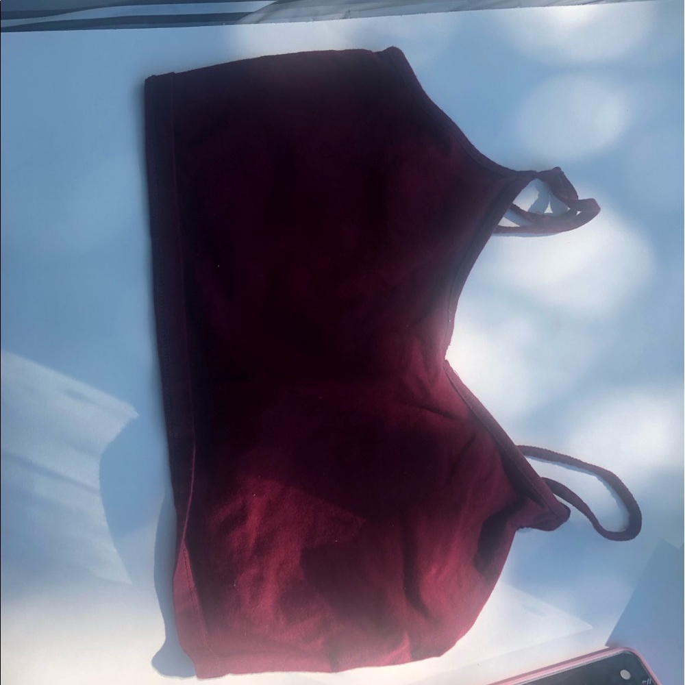 Burgundy top